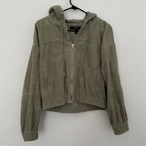 Corduroy zip up jacket